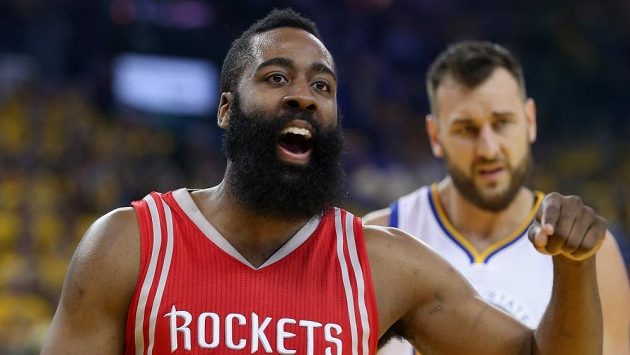 Basketbalista Houstonu Rockets James Harden. Basketbalista Houstonu Rockets James Harden.