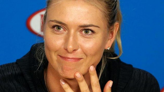 Ruská tenistka Maria Šarapovová na tiskové konferenci před Australian Open. Ruská tenistka Maria Šarapovová na tiskové konferenci před Australian Open.