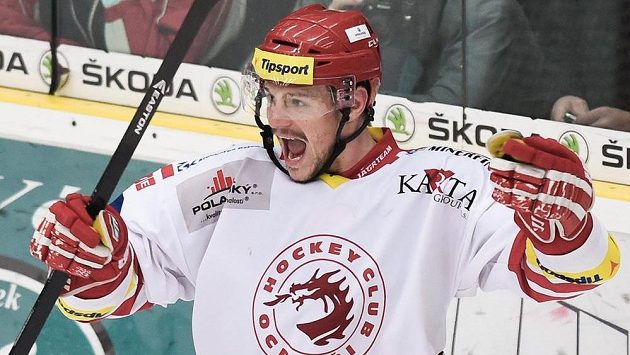 Vladimír Dravecký z Třince se raduje z gólu proti Mladé Boleslavi. Vladimír Dravecký z Třince se raduje z gólu proti Mladé Boleslavi.