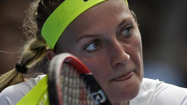 Tenistka Petra Kvitová v utkání 1. kola Australian Open s Nizozemkou Richel Hogenkampovou. Tenistka Petra Kvitová v utkání 1. kola Australian Open s Nizozemkou Richel Hogenkampovou.