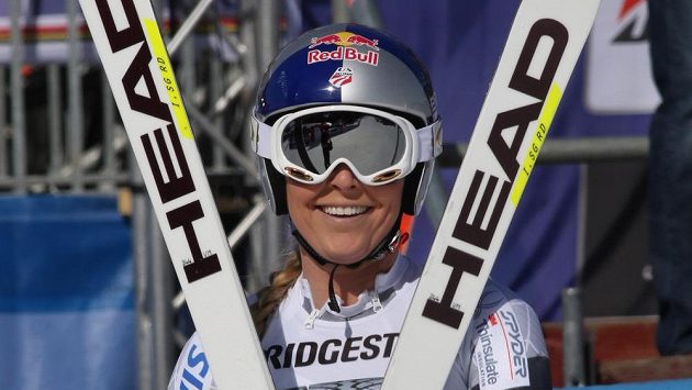 Lindsey Vonnová, vítězka super-G v Garmisch-Partenkirchenu. Lindsey Vonnová, vítězka super-G v Garmisch-Partenkirchenu.