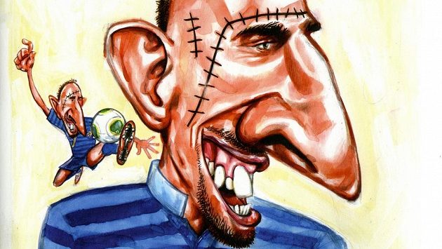 Franck Ribéry v karikatuře. Franck Ribéry v karikatuře.