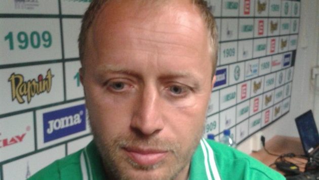 Mostecký trenér Vít Raszyk. Mostecký trenér Vít Raszyk.