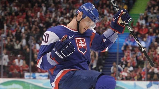 Marián Gáborík v dresu slovenské hokejové reprezentace. Marián Gáborík v dresu slovenské hokejové reprezentace.