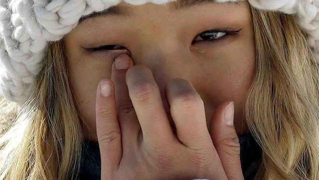 Chloe Kimová svůj triumf oplakala. Chloe Kimová svůj triumf oplakala.