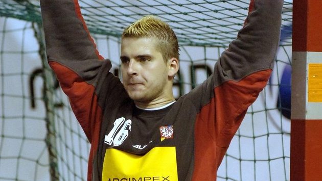 Brankář české házenkářské reprezentace Martin Galia Brankář české házenkářské reprezentace Martin Galia