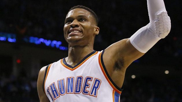 Basketbalista týmu Oklahomy City Thunder Russell Westbrook. Basketbalista týmu Oklahomy City Thunder Russell Westbrook.