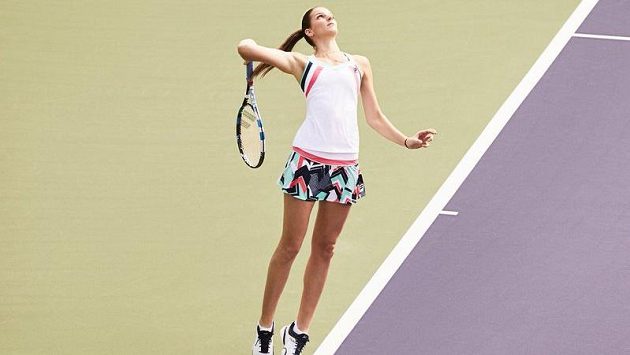 Světová jednička Karolína Plíšková představila svůj nový úbor pro US Open. Světová jednička Karolína Plíšková představila svůj nový úbor pro US Open.