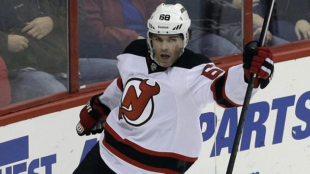 Útočník New Jersey Devils Jaromír Jágr. Útočník New Jersey Devils Jaromír Jágr.