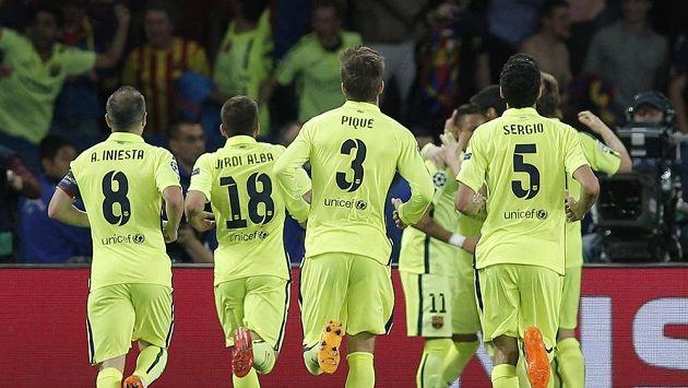 Fotbalisté Barcelony, ilustrační foto. Fotbalisté Barcelony, ilustrační foto.