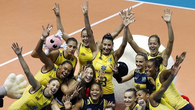 Brazil's players pose for photo after winning over China during their World Grand Prix Finals woman's volleyball match in Sapporo, northern Japan, Sunday, Sept. 1, 2013. Brazil won the tournament Sunday. (AP Photo/Koji Sasahara) Brazil's players pose for photo after winning over China during their World Grand Prix Finals woman's volleyball match in Sapporo, northern Japan, Sunday, Sept. 1, 2013. Brazil won the tournament Sunday. (AP Photo/Koji Sasahara)