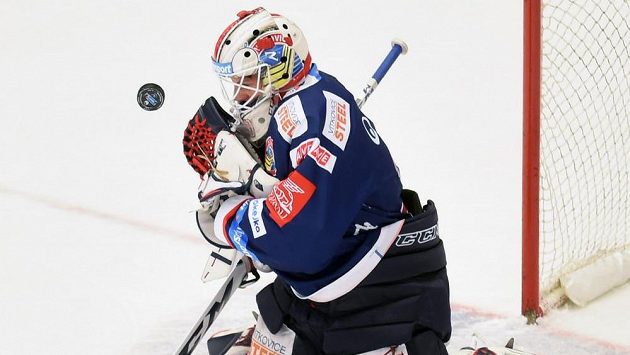 Brankář Vítkovic Daniel Dolejš. Brankář Vítkovic Daniel Dolejš.