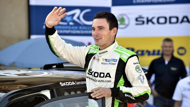 Jan Kopecký před startem Barum rallye. Jan Kopecký před startem Barum rallye.