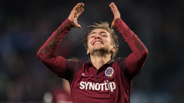 Sparťanský záložník Martin Frýdek. Sparťanský záložník Martin Frýdek.