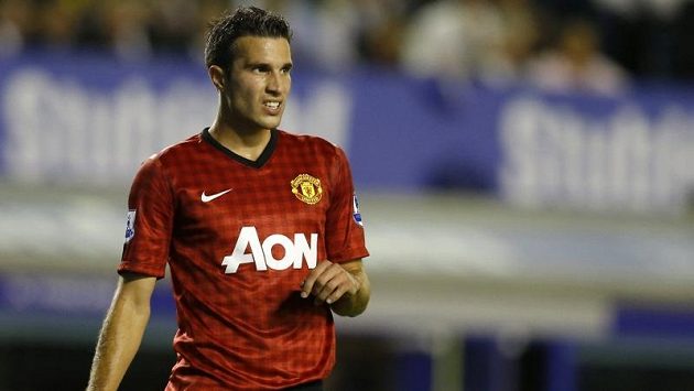 Robin Van Persie v dresu Manchesteru United. Robin Van Persie v dresu Manchesteru United.