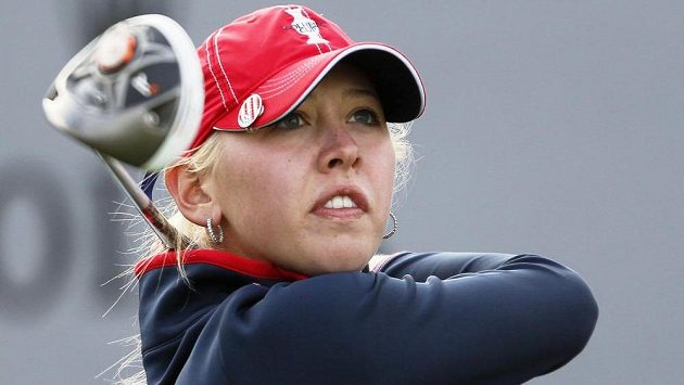 Jessica Kordová z týmu USA na Solheim Cupu. Jessica Kordová z týmu USA na Solheim Cupu.