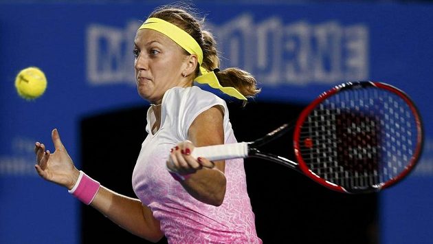 Petra Kvitová během utkání 3. kola Australian Open. Petra Kvitová během utkání 3. kola Australian Open.
