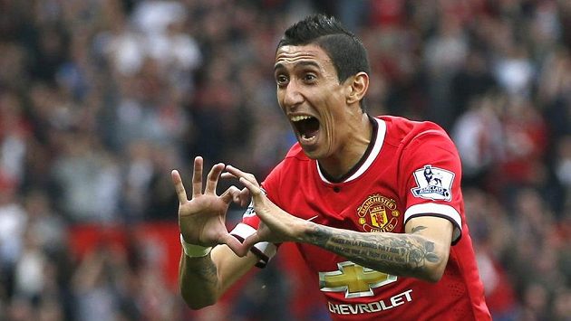 Posila Manchesteru United Ángel Di María jásá po gólu proti QPR. Posila Manchesteru United Ángel Di María jásá po gólu proti QPR.