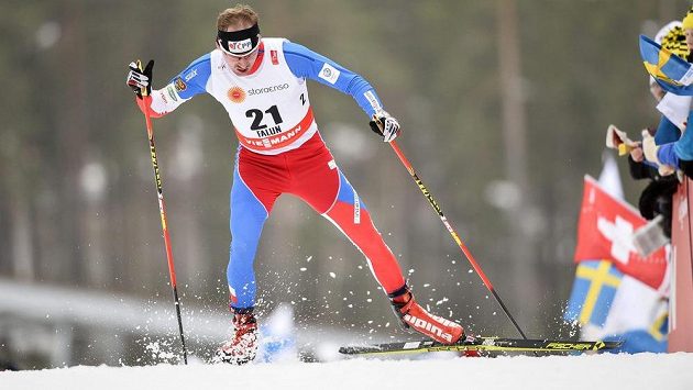 Lukáš Bauer na trati volné patnáctky ve Falunu Lukáš Bauer na trati volné patnáctky ve Falunu
