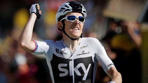 Vítězné gesto Gerainta Thomase ze stáje Sky v cíli 12. etapy Tour de France. Britský závodník se díky triumfu dostal do čela průběžného pořadí. Vítězné gesto Gerainta Thomase ze stáje Sky v cíli 12. etapy Tour de France. Britský závodník se díky triumfu dostal do čela průběžného pořadí.