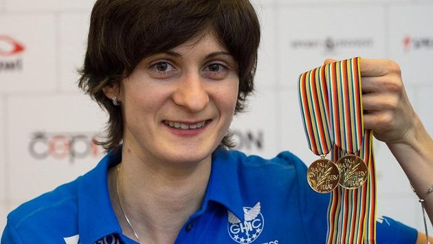 Martina Sáblíková přivezla dvě zlaté medaile z MS. Martina Sáblíková přivezla dvě zlaté medaile z MS.