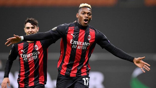 Rafael Leao z AC Milán právě vstřelil gól proti Spartě. Rafael Leao z AC Milán právě vstřelil gól proti Spartě.