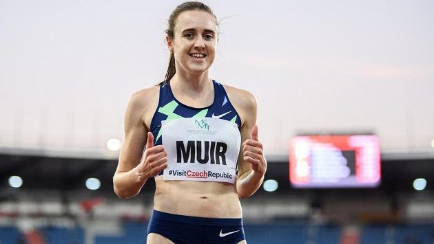 Laura Muirová během atletického mítinku Zlatá tretra. Laura Muirová během atletického mítinku Zlatá tretra.