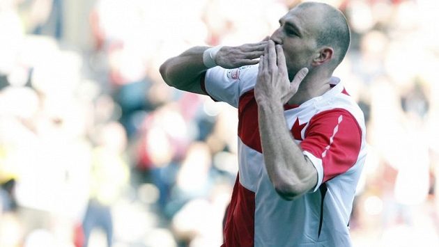 Martin Latka se raduje z gólu, nominace do reprezentace ho potěšila určitě také. Martin Latka se raduje z gólu, nominace do reprezentace ho potěšila určitě také.