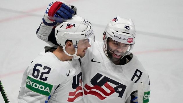 Radost hokejistů USA na mistrovství světa. Radost hokejistů USA na mistrovství světa.