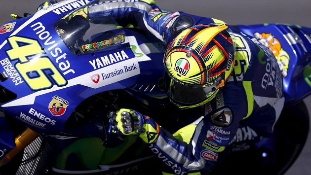 Ital Valentino Rossi při Velké ceně Argentiny silničních motocyklů. Ital Valentino Rossi při Velké ceně Argentiny silničních motocyklů.