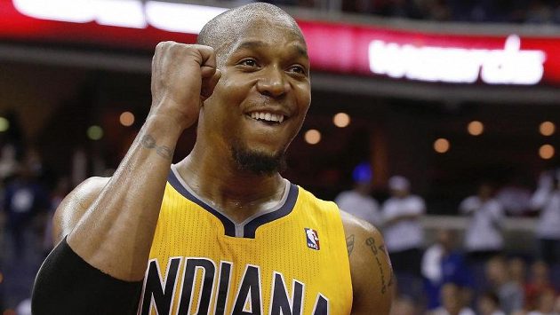 David West z Indiany po výhře nad Washingtonem v NBA. David West z Indiany po výhře nad Washingtonem v NBA.