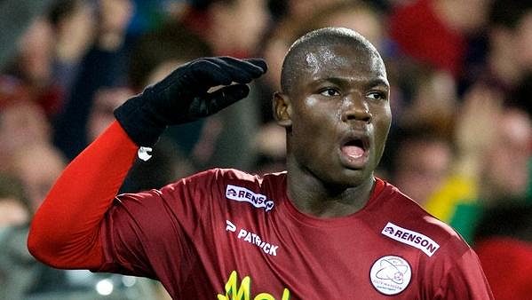 Fotbalista Wolfsburgu Junior Malanda. Fotbalista Wolfsburgu Junior Malanda.
