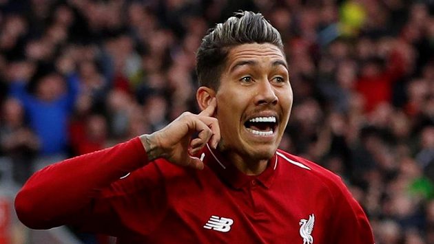 Liverpoolský Firmino se raduje z trefy proti Tottenhamu. Liverpoolský Firmino se raduje z trefy proti Tottenhamu.