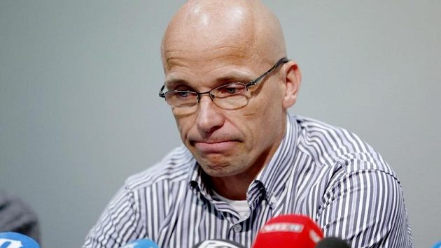 Steffen Kjaergaard na úterní tiskové konferenci v Oslu. Steffen Kjaergaard na úterní tiskové konferenci v Oslu.