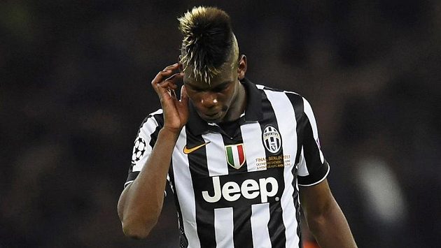 Záložník Paul Pogba během finálového střetnutí Ligy Mistrů proti Barceloně. Záložník Paul Pogba během finálového střetnutí Ligy Mistrů proti Barceloně.