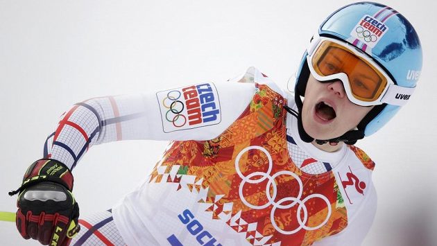 Česká lyžařka Klára Křížová pojede závod ve sjezdu. Česká lyžařka Klára Křížová pojede závod ve sjezdu.
