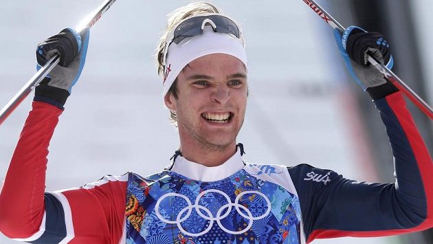 Nor Jörgen Graabak finišoval pro sdruženářské týmové zlato. Nor Jörgen Graabak finišoval pro sdruženářské týmové zlato.