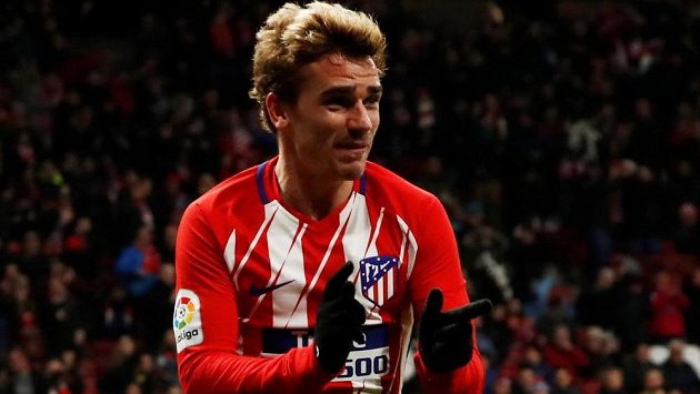 Antoine Griezmann se raduje. Díky jeho střeleckému koncertu zvítězilo Atlético Madrid jasně nad Leganés. Antoine Griezmann se raduje. Díky jeho střeleckému koncertu zvítězilo Atlético Madrid jasně nad Leganés.