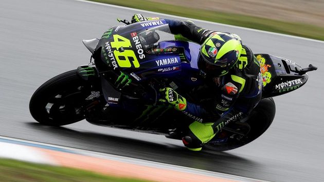 Valentino Rossi na trati Velké ceny České republiky v Brně. Valentino Rossi na trati Velké ceny České republiky v Brně.