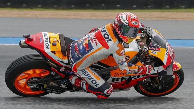 Španěl Marc Márquez při Velké ceně Thajska. Španěl Marc Márquez při Velké ceně Thajska.