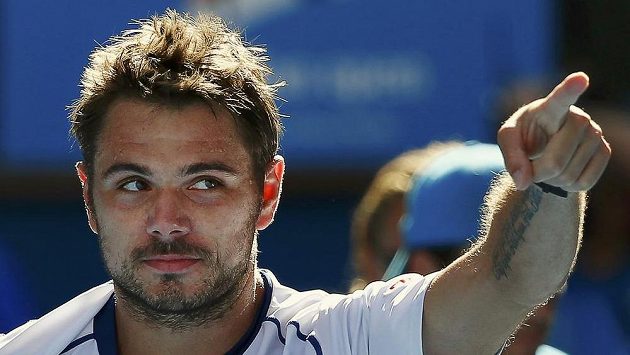 Švýcar Stan Wawrinka se raduje po vítězství nad Keiem Nišikorim ve čtvrtfinále Australian Open. Švýcar Stan Wawrinka se raduje po vítězství nad Keiem Nišikorim ve čtvrtfinále Australian Open.