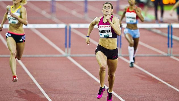 Zuzana Hejnová v cílové rovince závodu Diamantové ligy v Oslu. Zuzana Hejnová v cílové rovince závodu Diamantové ligy v Oslu.