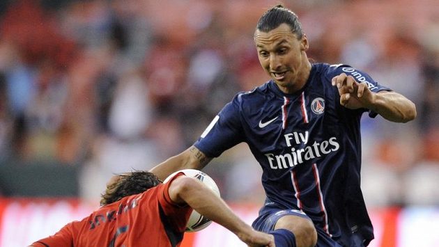 Zlatan Ibrahimovic v dresu PSG. Zlatan Ibrahimovic v dresu PSG.