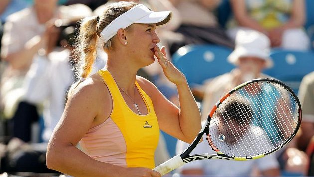 Caroline Wozniacká na turnaji v Eastbourne. Caroline Wozniacká na turnaji v Eastbourne.