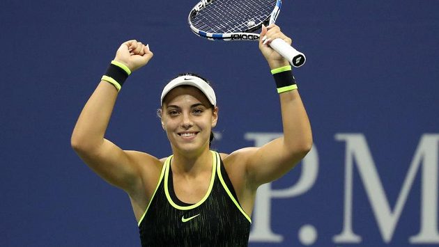Chorvatka Ana Konjuhová po senzačním postupu do čtvrtfinále US Open. Chorvatka Ana Konjuhová po senzačním postupu do čtvrtfinále US Open.