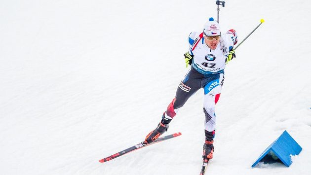 Michal Krčmář při sprintu v Kontiolahti. Michal Krčmář při sprintu v Kontiolahti.