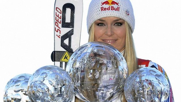Sběratelka lyžařských úspěchů Lindsey Vonnová Sběratelka lyžařských úspěchů Lindsey Vonnová