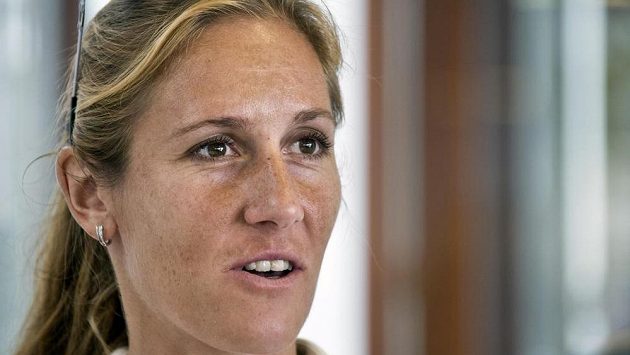 Skifařka Mirka Knapková na tiskové konferenci před mistrovstvím světa ve veslování v Amsterodamu. Skifařka Mirka Knapková na tiskové konferenci před mistrovstvím světa ve veslování v Amsterodamu.