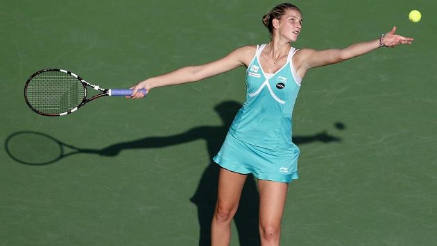 Tenistka Karolína Plíšková na turnaji v Dubaji. Tenistka Karolína Plíšková na turnaji v Dubaji.