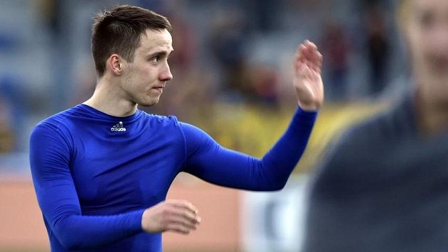 Davis Ikaunieks z Jihlavy, střelec vyrovnávacího gólu proti Zlínu. Davis Ikaunieks z Jihlavy, střelec vyrovnávacího gólu proti Zlínu.